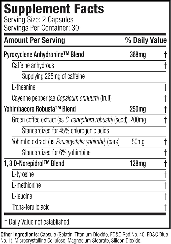 Hydroxycut Hardcore Thermogenic Energy & Focus Capsules – 60 Rapid-Release Capsules