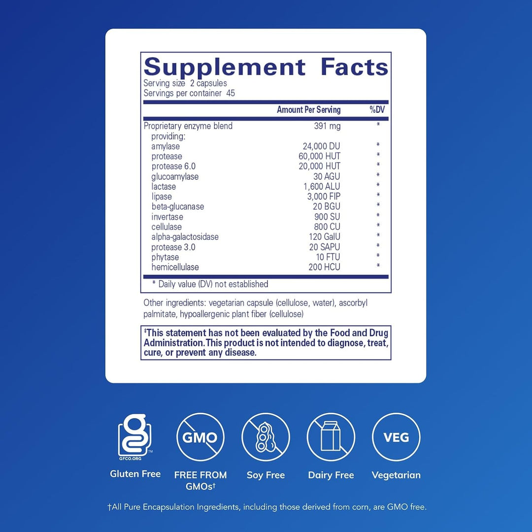بيور إنكابسوليشنز إنزيمات الهضم ألترا | مزيج إنزيمات نباتي لهضم متوازن