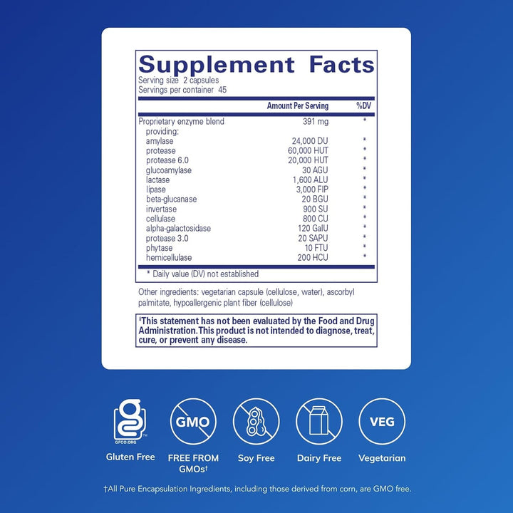 بيور إنكابسوليشنز إنزيمات الهضم ألترا | مزيج إنزيمات نباتي لهضم متوازن