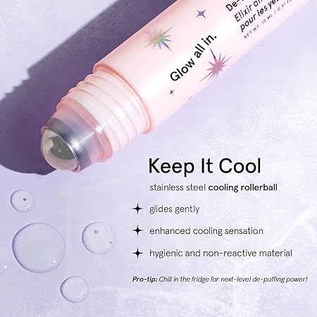 grace & stella Under Eye Brightening Roller with Retinol & Caffeine – Puffiness, Dark Circles & Fine Lines Treatment (15ml)