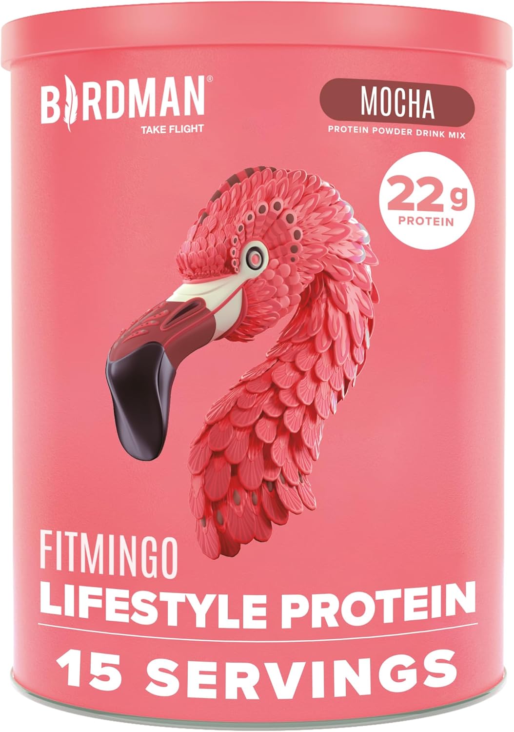 BIRDMAN Fitmingo Vegan Protein Powder Blueberry, 23g Plant Protein