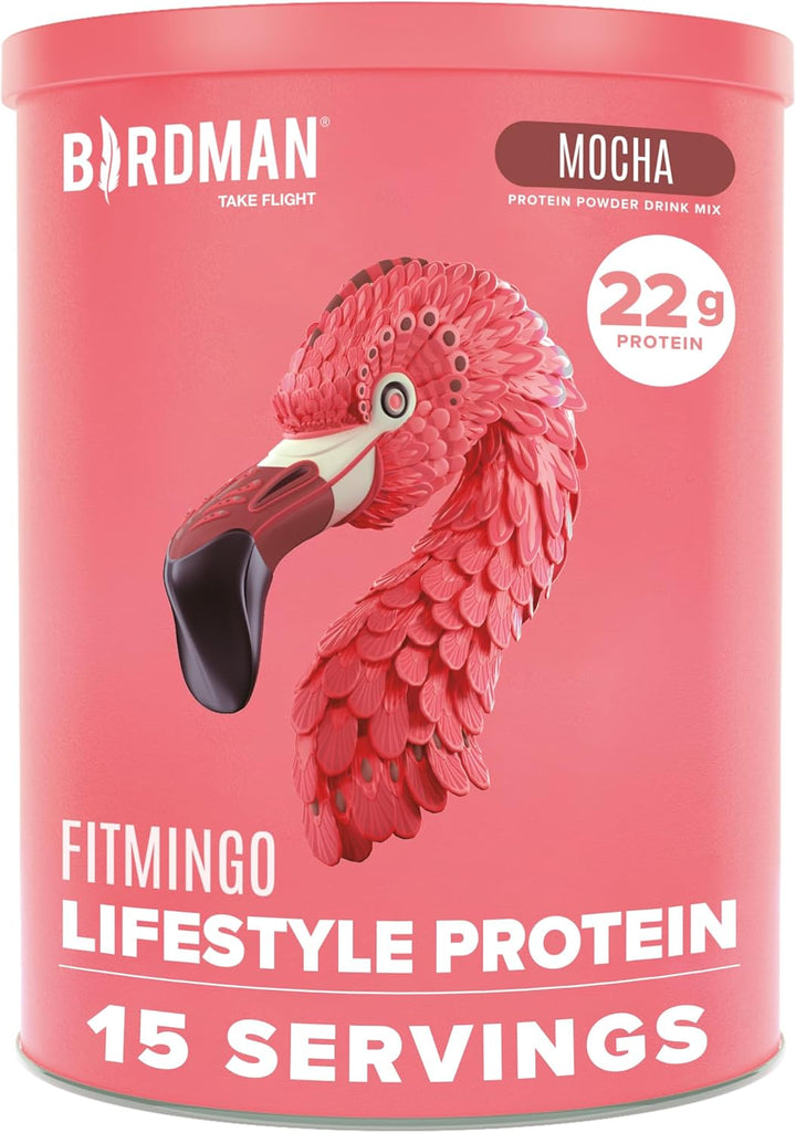 BIRDMAN Fitmingo Vegan Protein Powder Blueberry, 23g Plant Protein