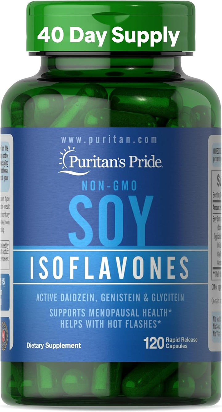 Puritan’s Pride Non-GMO Soy Isoflavones 750 mg (120 Capsules)
