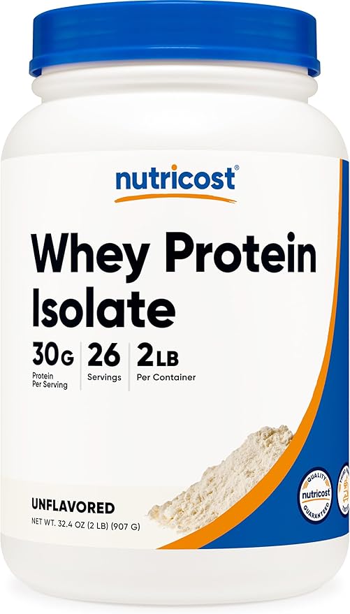 Nutricost Whey Protein Isolate, 2 lb, 25 Servings
