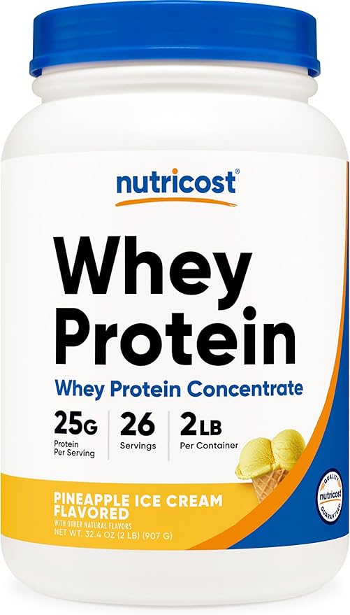 Nutricost Whey Protein Isolate, 2 lb, 25 Servings