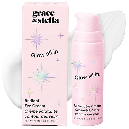 grace & stella Retinol & Caffeine Under Eye Serum – Hydrating Eye Cream with Niacinamide & Peptides for Puffiness & Fine Lines (15ml)