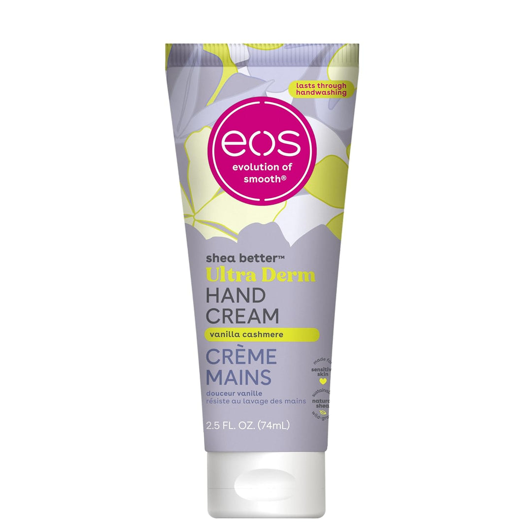 Tube of eos Ultra Derm Hand Cream on a white background