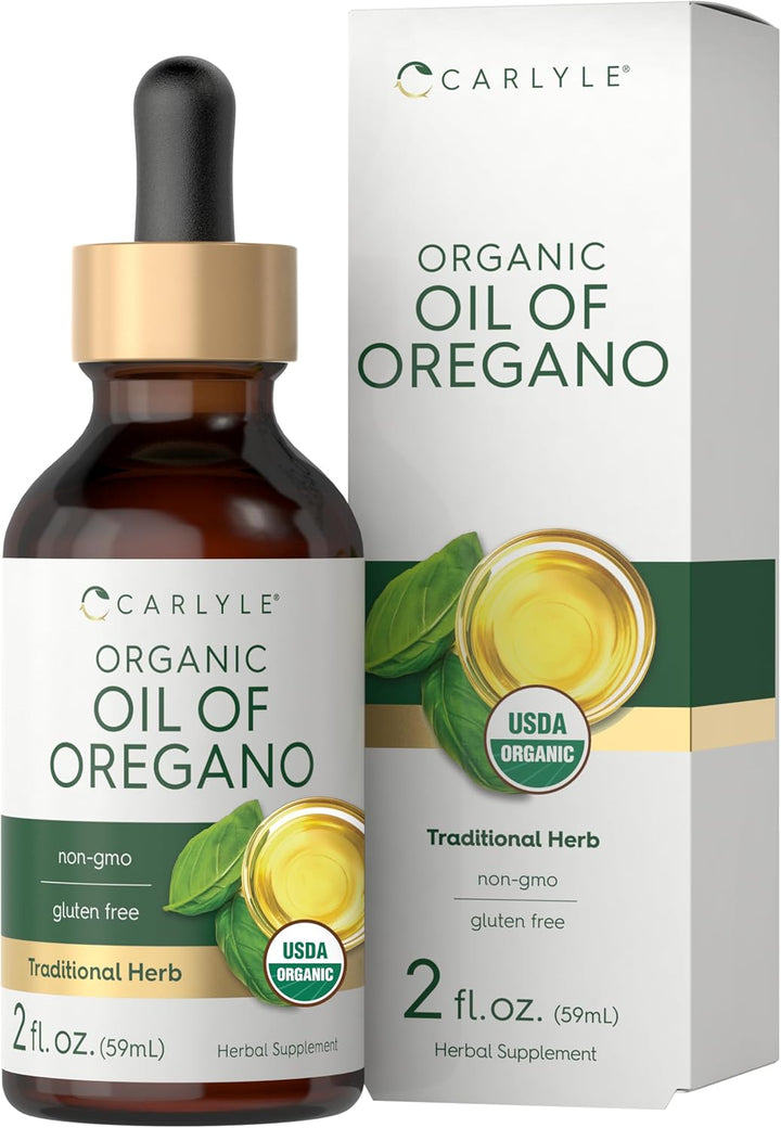 Carlyle Organic Oil of Oregano Liquid Drops - 34mg Wild Mediterranean Blend (2 fl oz)