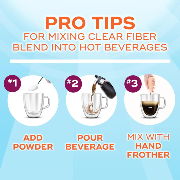 Metamucil Clear Fiber Blend | Plant-Based Prebiotic Fiber | 75 Servings