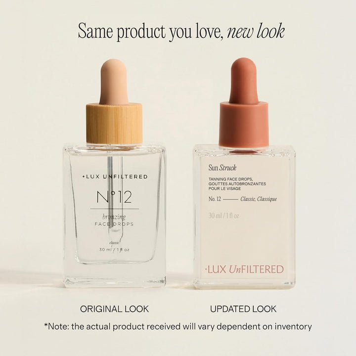 +Lux Unfiltered N°12 Face Tanning Drops - Fragrance Free Bronzing Drops