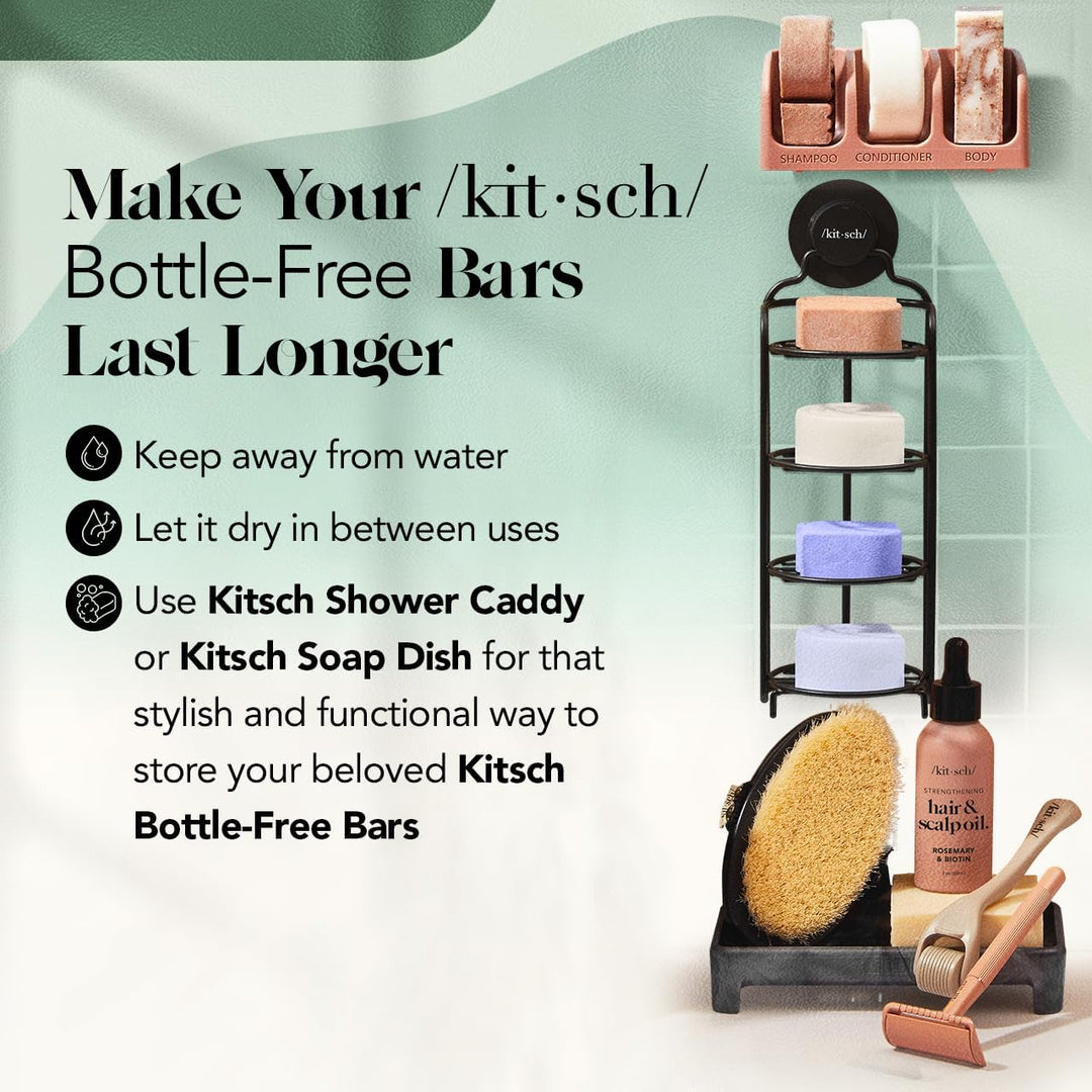 Kitsch Rosemary & Biotin Shampoo & Conditioner Bar Set (2 Pack)