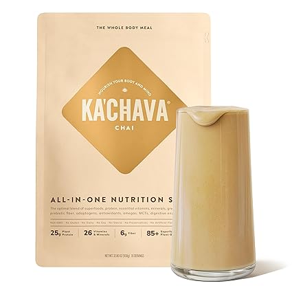 Ka’Chava Whole Body Meal Shake – Plant-Based Protein Powder with Superfoods & Greens – Vegan Meal Replacement with Probiotics & Enzymes