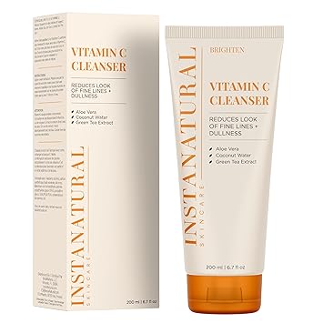 InstaNatural Vitamin C Face Cleanser, 6.7 fl oz – Brightening Natural Face Wash