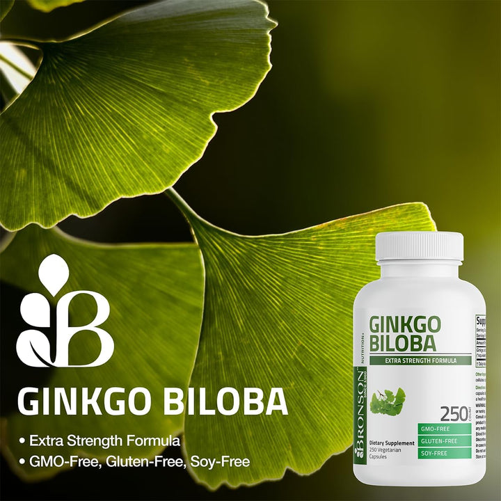 Bronson Ginkgo Biloba Extra Strength for Brain Function & Memory, 120 Capsules