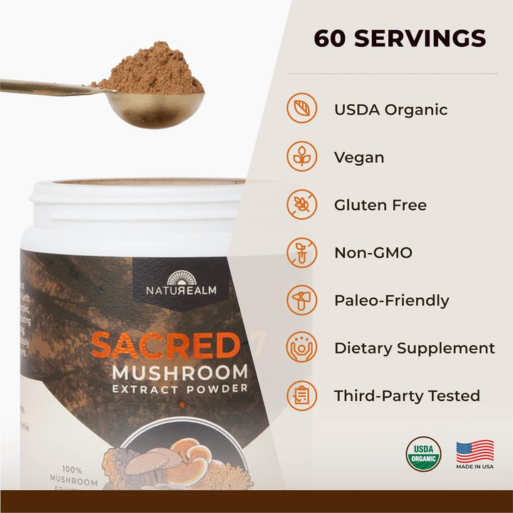 Sacred 7 Organic Mushroom Powder Blend