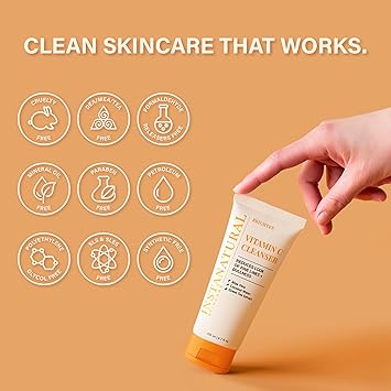 InstaNatural Vitamin C Face Cleanser, 6.7 fl oz – Brightening Natural Face Wash