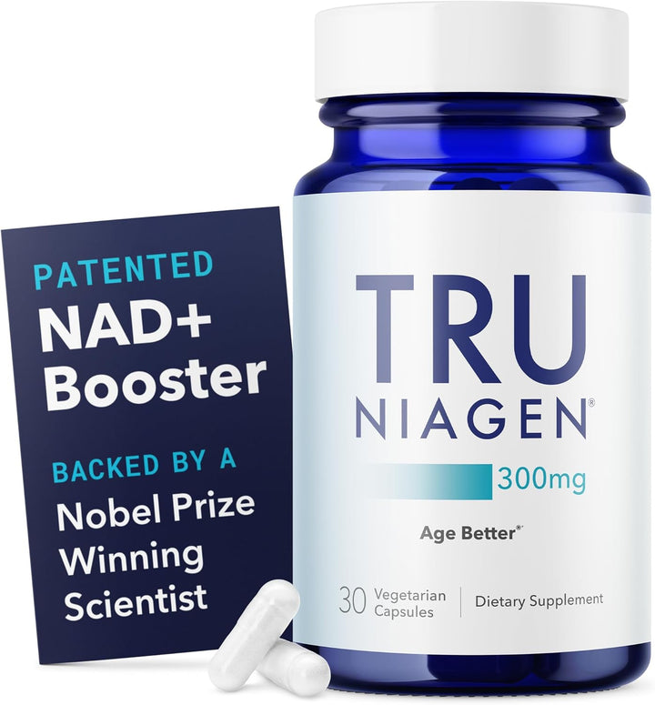 Tru Niagen Patented NAD+ Supplement Nicotinamide Riboside 300mg, 30 Servings