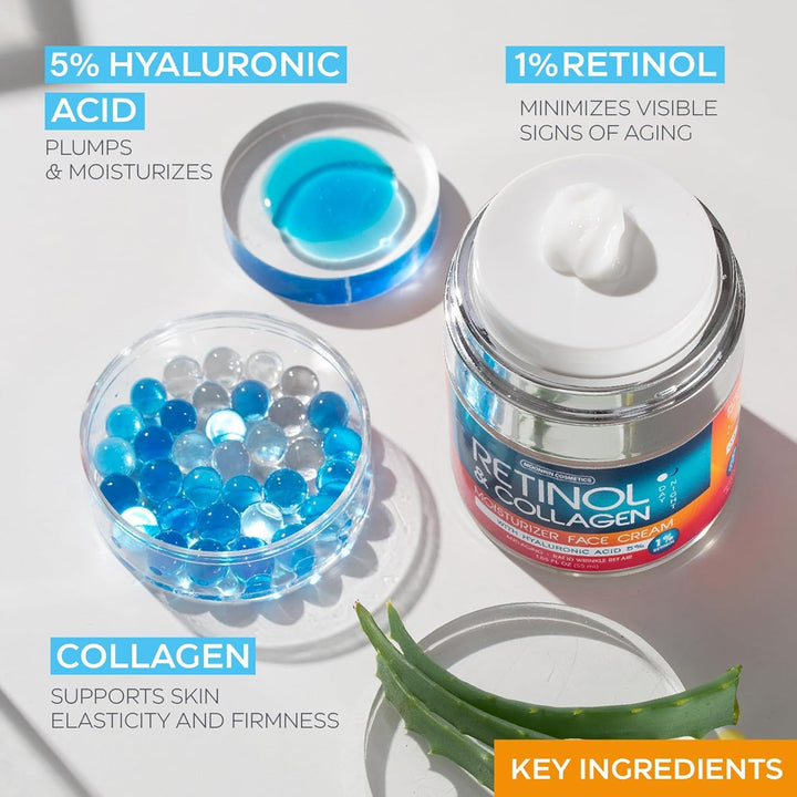 Moonrin Cosmetics Retinol 1% & Hyaluronic Acid Anti-Aging Face Cream - 55ml / 1.85 oz