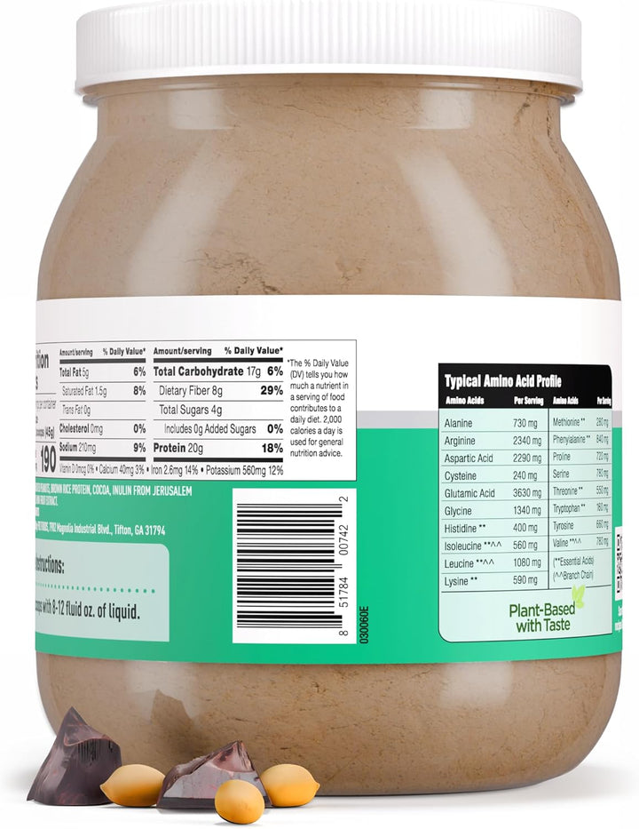 PB2 Performance Vegan Protein Powder with Cocoa, Peanut-Based, 20g Protein, No Added Sugar, 2 lb