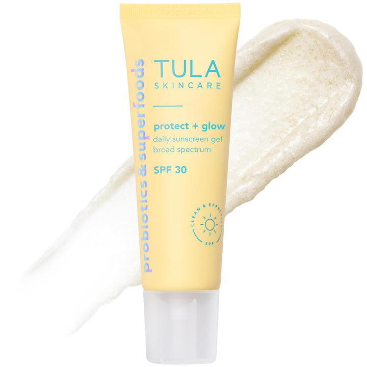 TULA Skin Care Protect + Glow SPF 30 Sunscreen Stick, 37g – Blue Light & Pollution Protection, No White Cast