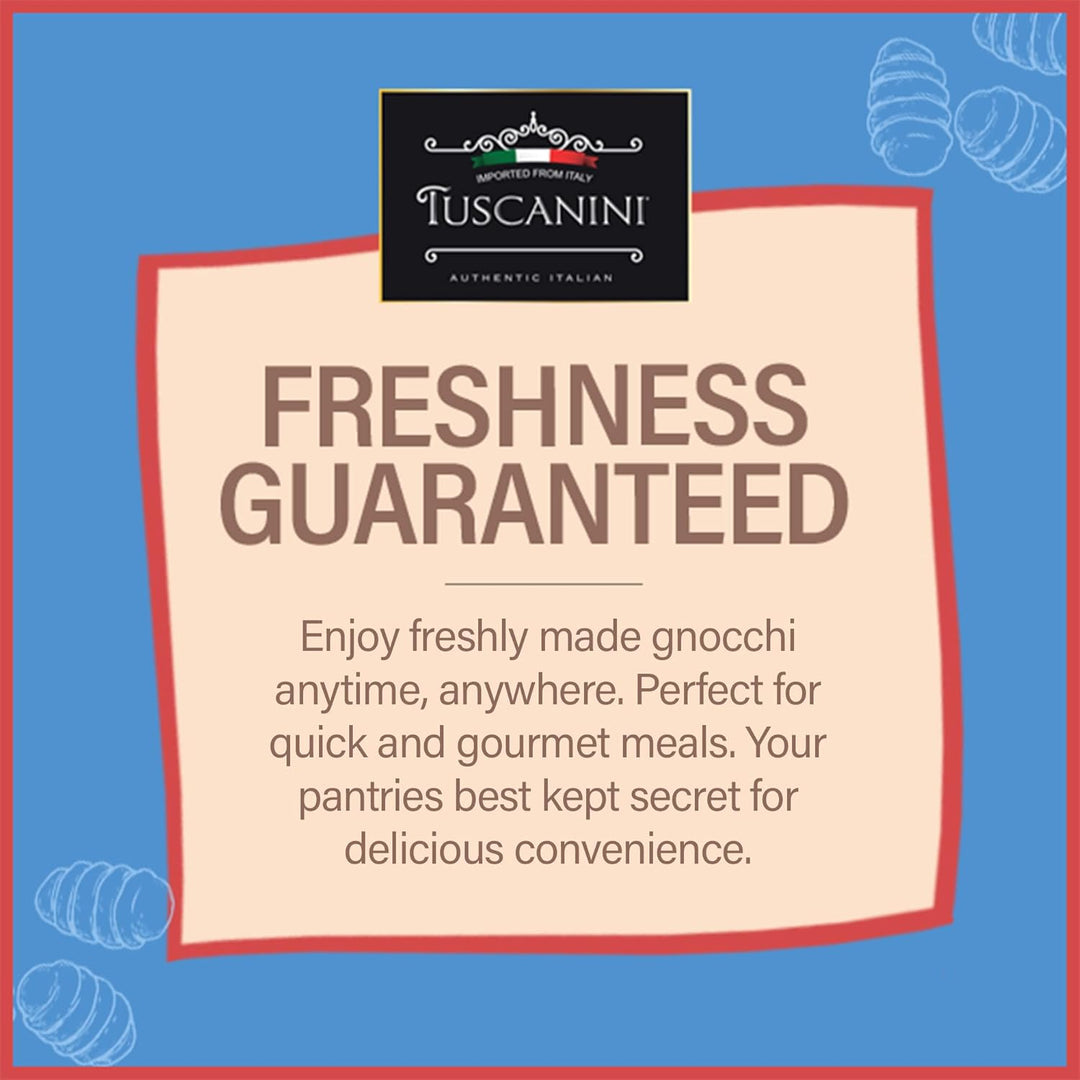 Tuscanini Classic Italian Potato Gnocchi, 16 oz (3 Pack) – Authentic Pasta Dumplings, Low Fat, Ready in Minutes