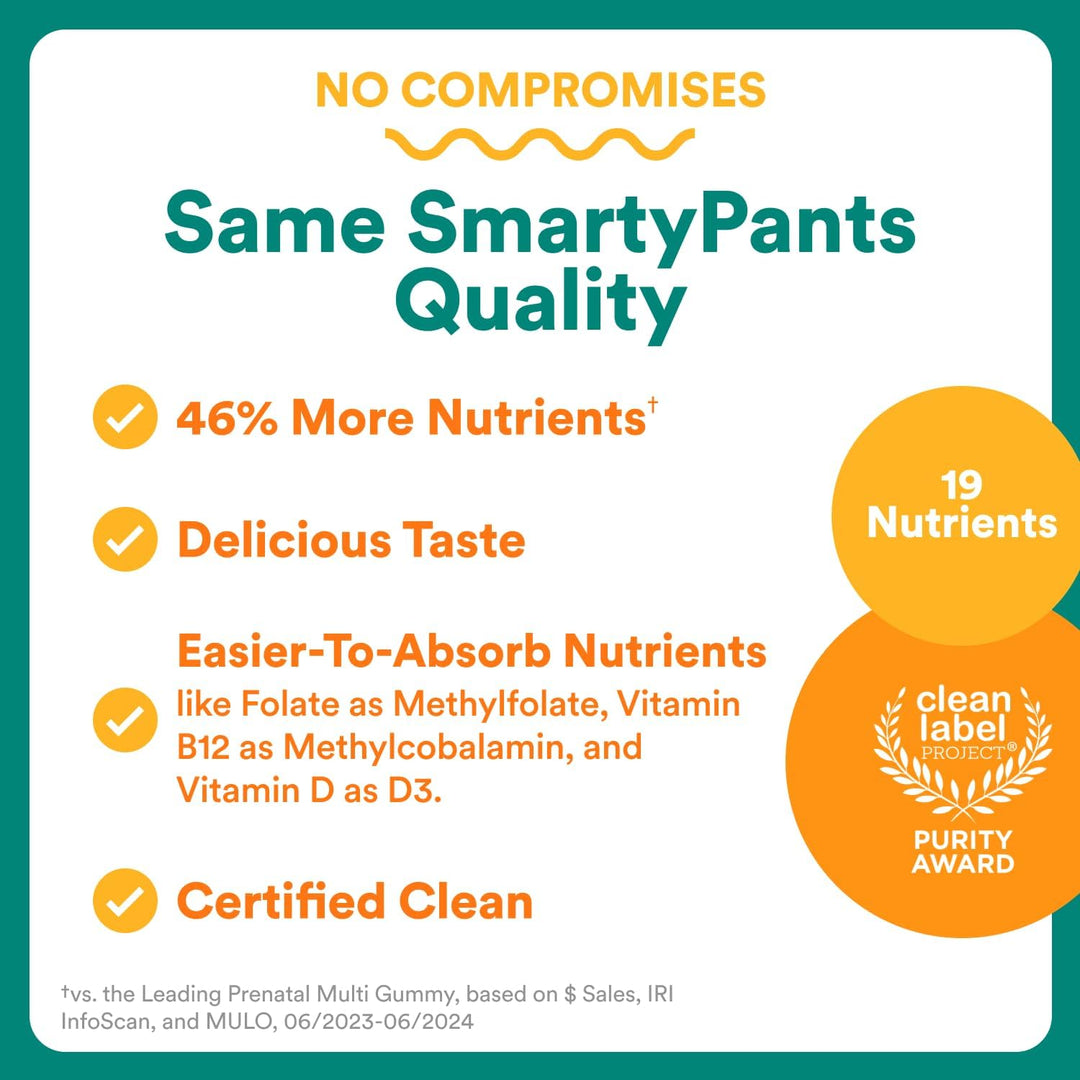 SmartyPants Prenatal Multivitamin Gummies - 90 count