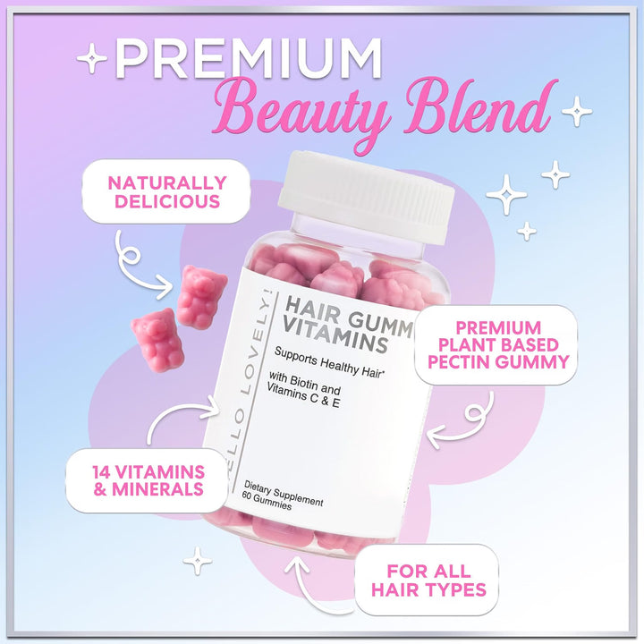 Advanced Hair Skin and Nails Gummies with Biotin (120 Count)