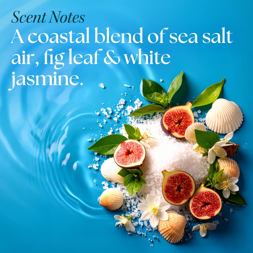 Nurture by Nature Ocean Escape Spa Gift Set for Women – 4-Piece Home Self-Care Kit with Body Scrub, Bath Salts, Soap & Hand Cream – Vegan, Paraben-Free, Cruelty-Free