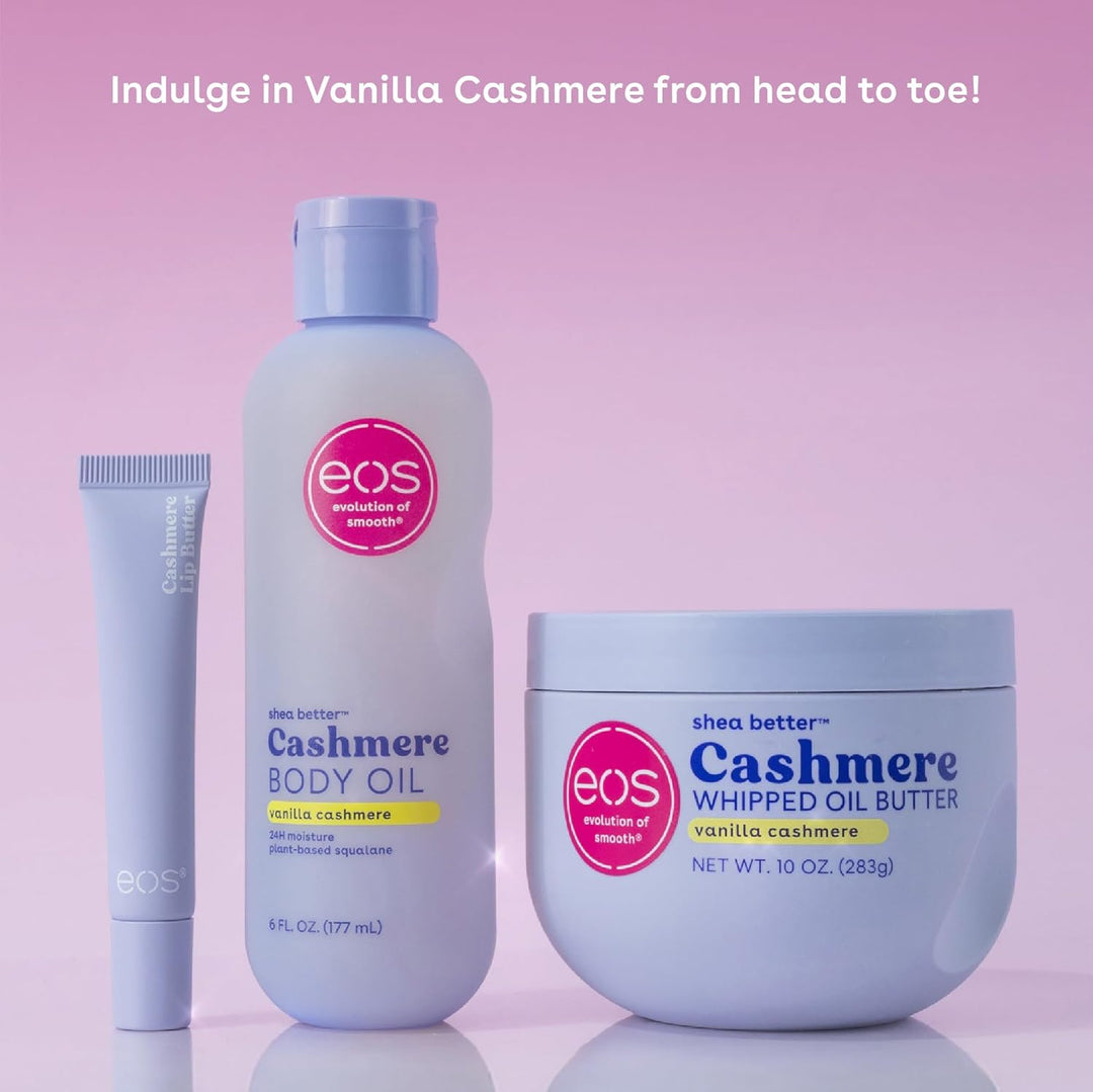 eos Cashmere Whipped Oil Body Butter – Vanilla Cashmere, 10oz | Deep Moisture for Dry Skin