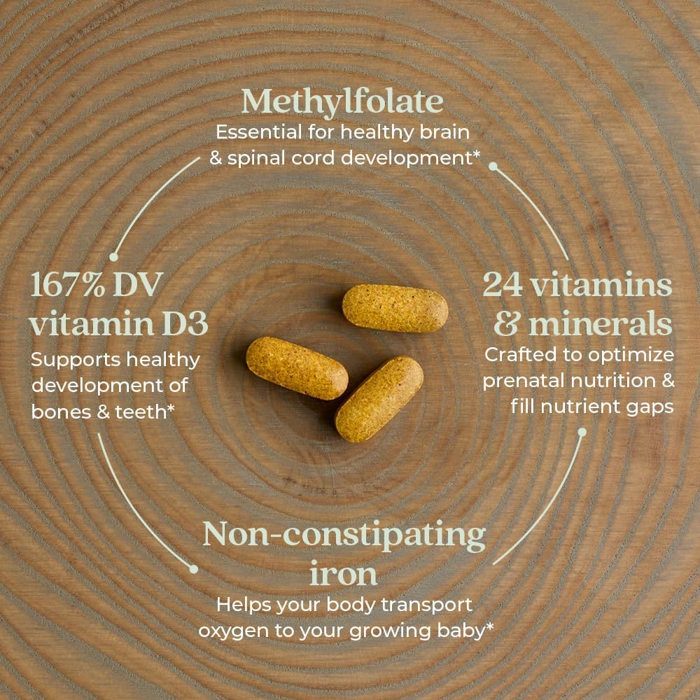 New Chapter Advanced Perfect Prenatal Vitamins – Methylfolate, Iron, Vitamin D3 & Ginger – Organic, Non-GMO, 270 Tablets