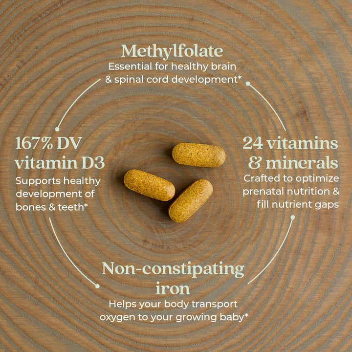 New Chapter Advanced Perfect Prenatal Vitamins – Methylfolate, Iron, Vitamin D3 & Ginger – Organic, Non-GMO, 270 Tablets
