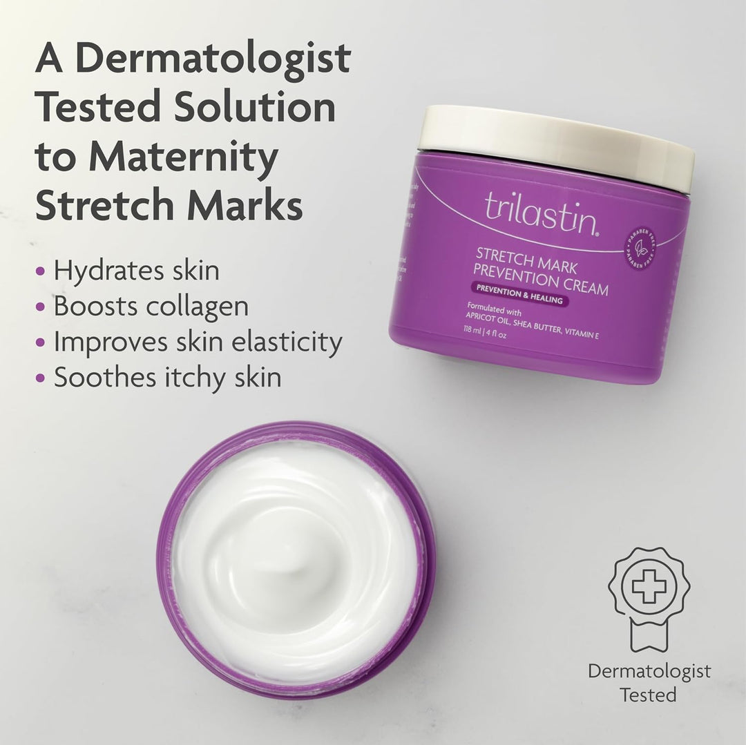Trilastin Hydrating Maternity Body Cream with Shea Butter & Vitamin E, 4 oz