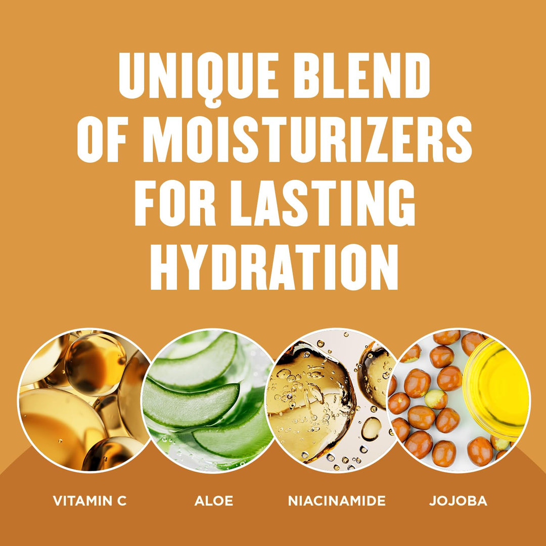 Gold Bond Men's Essentials Everyday Moisture Daily Body & Hand Lotion with Vitamin C, Formulated for Men's Dry Skin