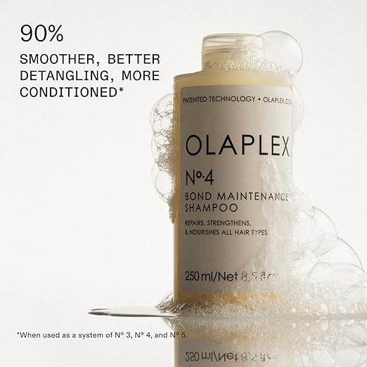 Olaplex Wash and Shine Hair Kit: No. 4, 5, 7, Shampoo & Conditioner Set to Cleanse, Hydrate, & Control Frizz Up to 72 Hours, Bonding Oil for Shine & Protect, For All Hair Types