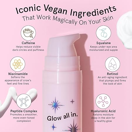 grace & stella Retinol & Caffeine Under Eye Serum – Hydrating Eye Cream with Niacinamide & Peptides for Puffiness & Fine Lines (15ml)