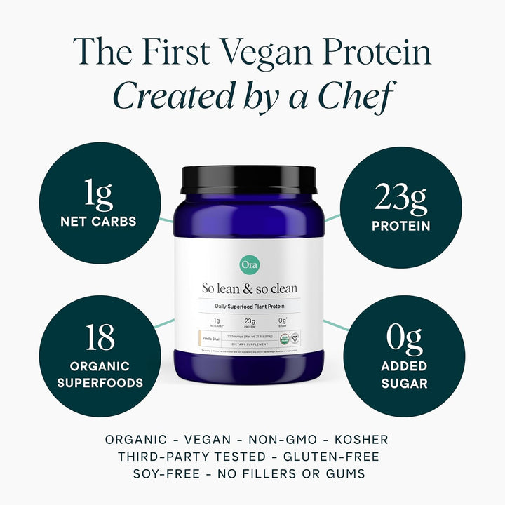 Ora Organic Plant-Based Protein Powder | 20 Servings