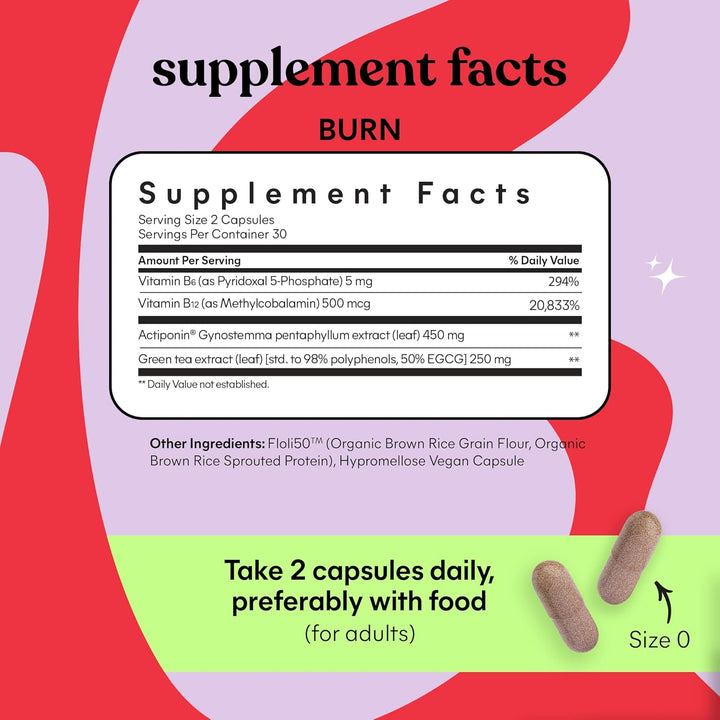 ليمي بيرن – مكمل دعم الأيض والطاقة للرجال والنساء | 60 كبسولة