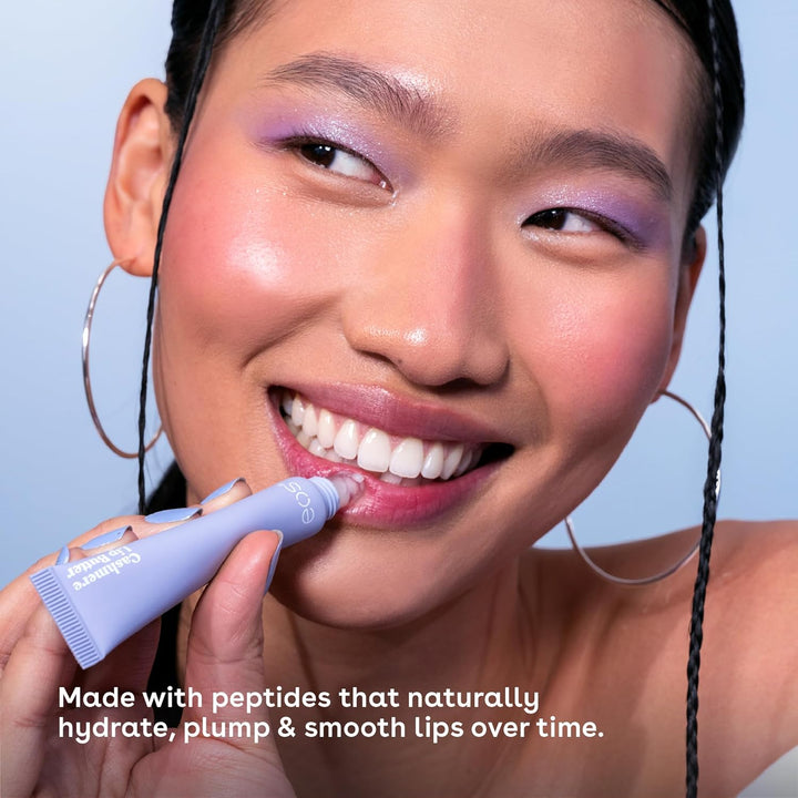 eos Cashmere Lip Butter – Vanilla Cashmere, Peptide Lip Balm with Shea, Cocoa & Argan Butters – 0.35 fl oz