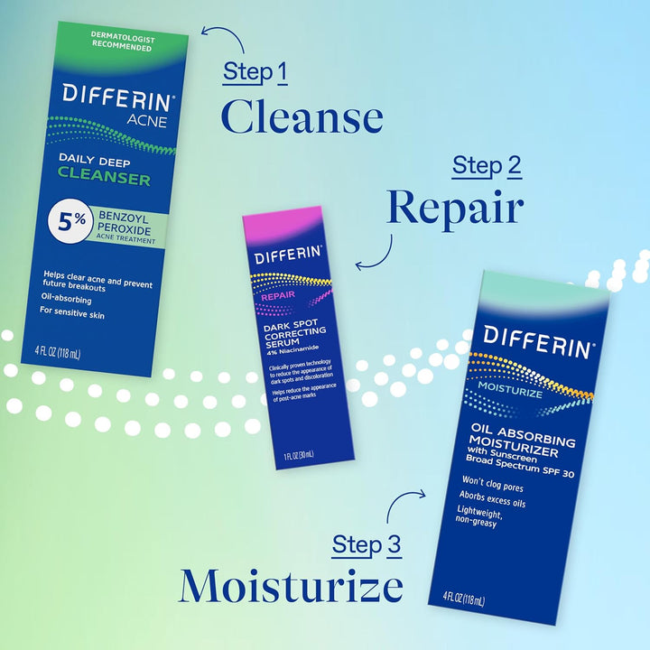 Acne Face Wash with 5% Benzoyl Peroxide – Deep Cleansing Daily Wash for Acne-Prone Skin