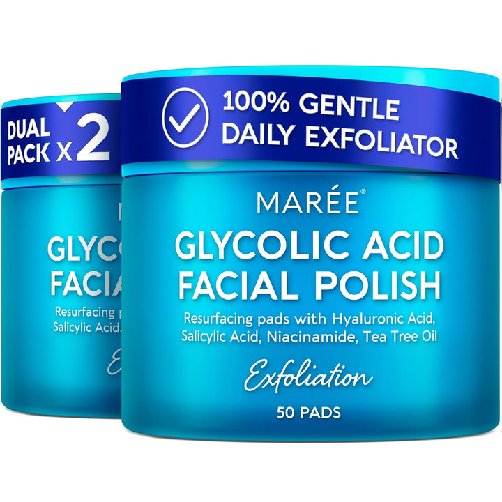 MAREE Glycolic Acid Toner Pads with Salicylic Acid – Exfoliating & Brightening Face Pads