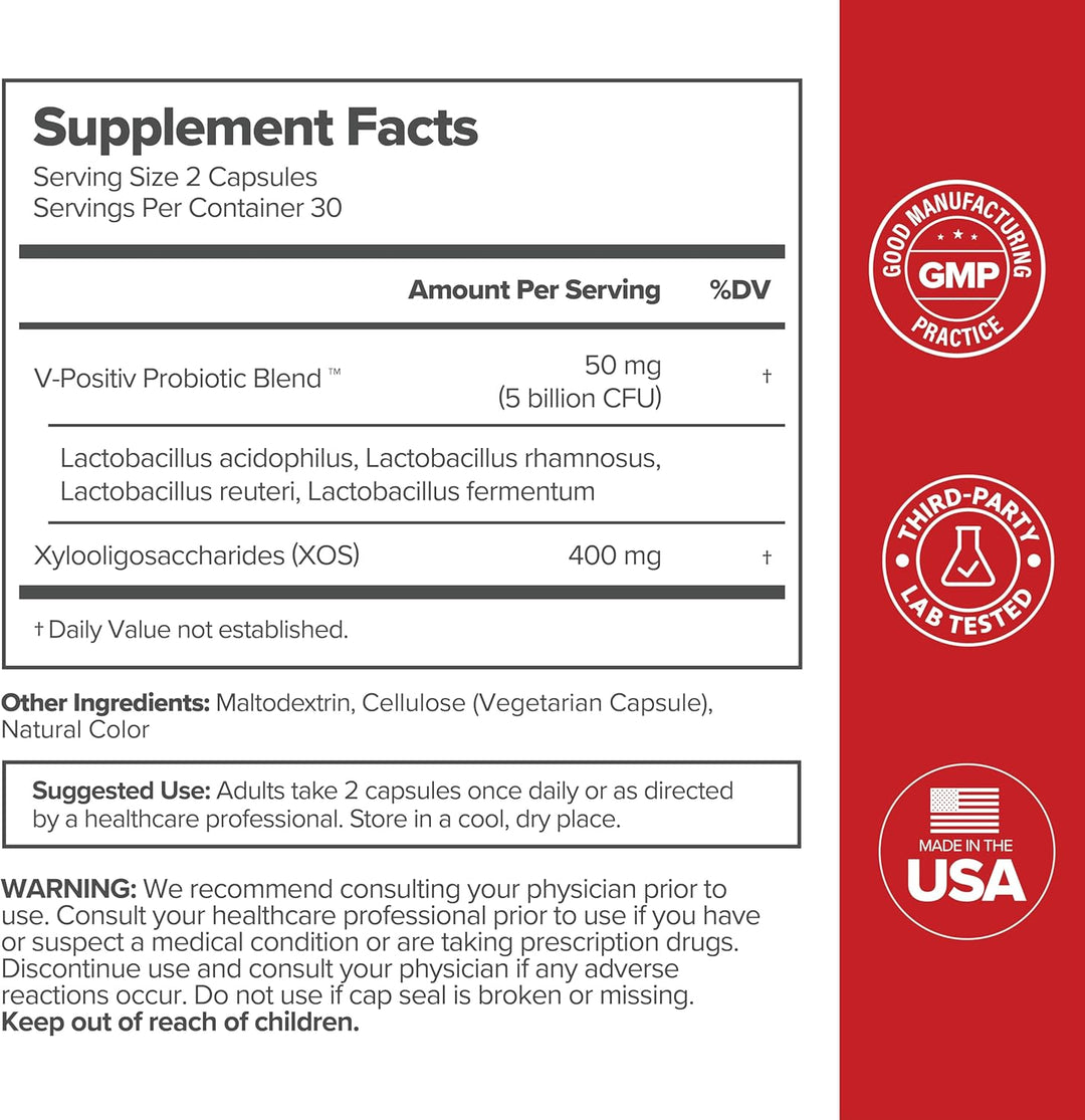O Positiv URO Vaginal Probiotics for Women pH Balance with Prebiotics & Lactobacillus Probiotic Blend - Vaginal Health Supplement - Promote Healthy Vaginal Odor & Vaginal Flora, 60 Count