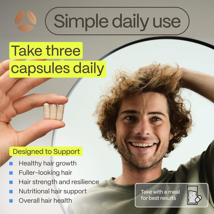 FoliGROWTH® Hair Growth Supplement for Women & Men – Biotin, Saw Palmetto, MSM & Vitamins, Supports Thicker Fuller Hair, Vegetarian Formula