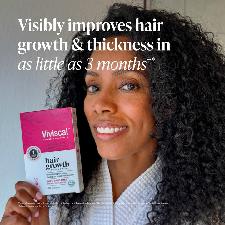 Viviscal Hair Growth Supplements for Women – Collagen Complex with Biotin, Zinc & Vitamin C, Thicker Fuller Hair, 60 Tablets, 1 Month Supply