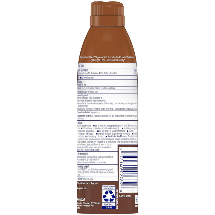 Coppertone Tanning Sunscreen Spray SPF 15, 163ml – Lightweight UVA/UVB Protection & Quick-Dry Formula