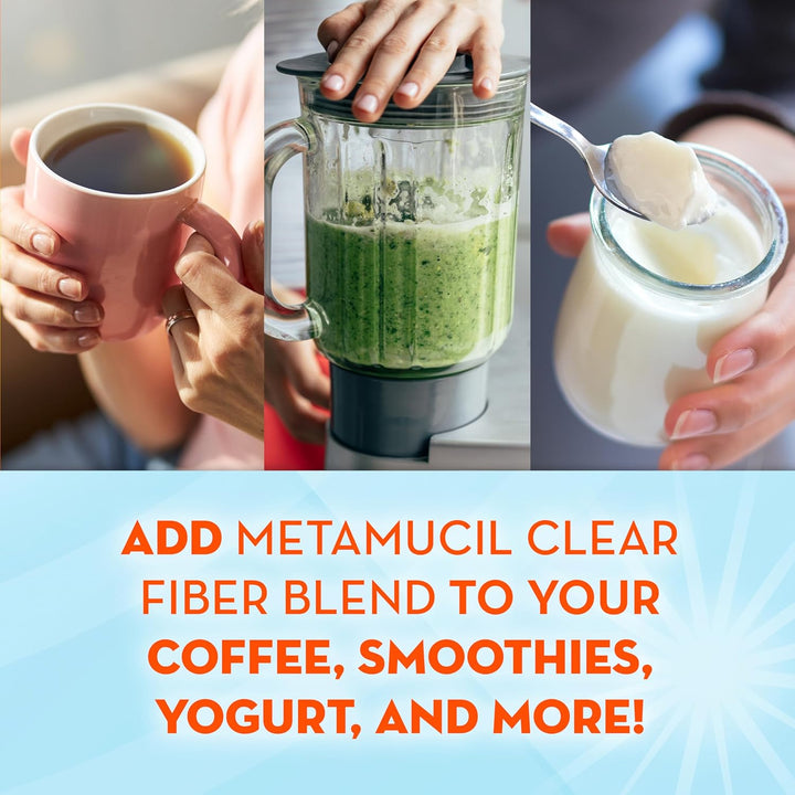 Metamucil Clear Fiber Blend | Plant-Based Prebiotic Fiber | 75 Servings