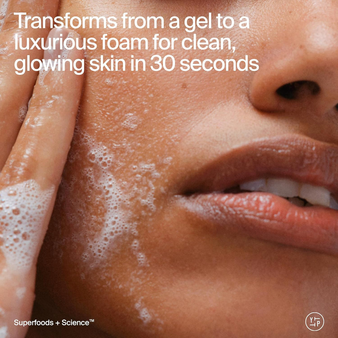 Superfood Facial Cleanser with Kale & Green Tea – Daily Face Wash for Clean & Fresh Skin