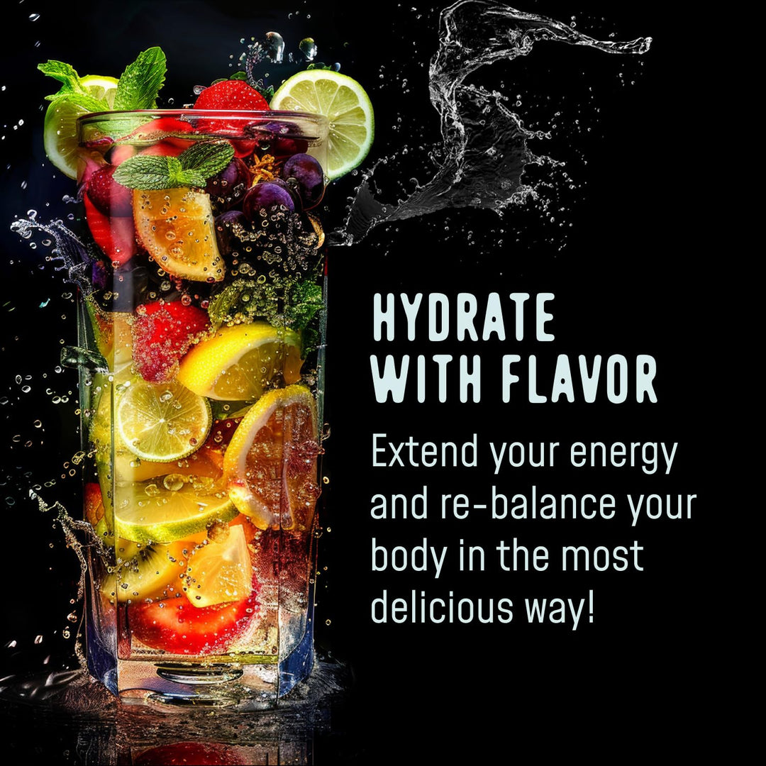 FlavCity Hydration Drink Mix | Real Fruit Electrolytes | No Added Sugar | 28 Pack