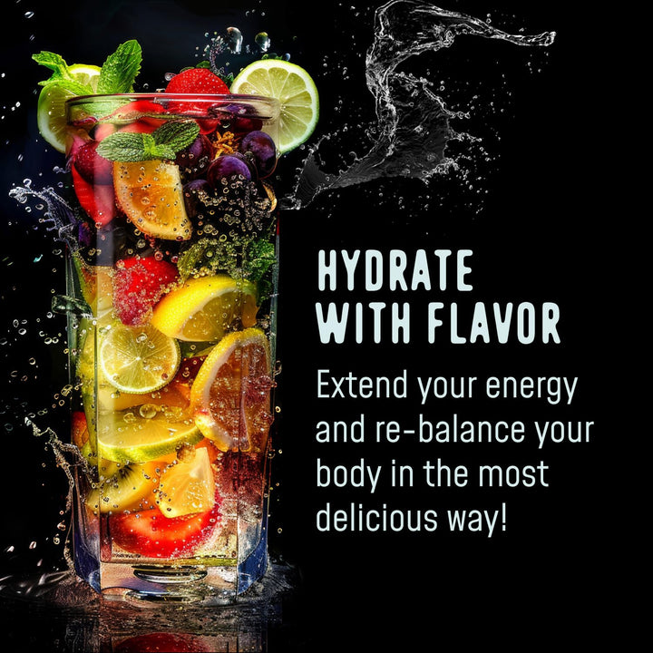FlavCity Hydration Drink Mix | Real Fruit Electrolytes | No Added Sugar | 28 Pack