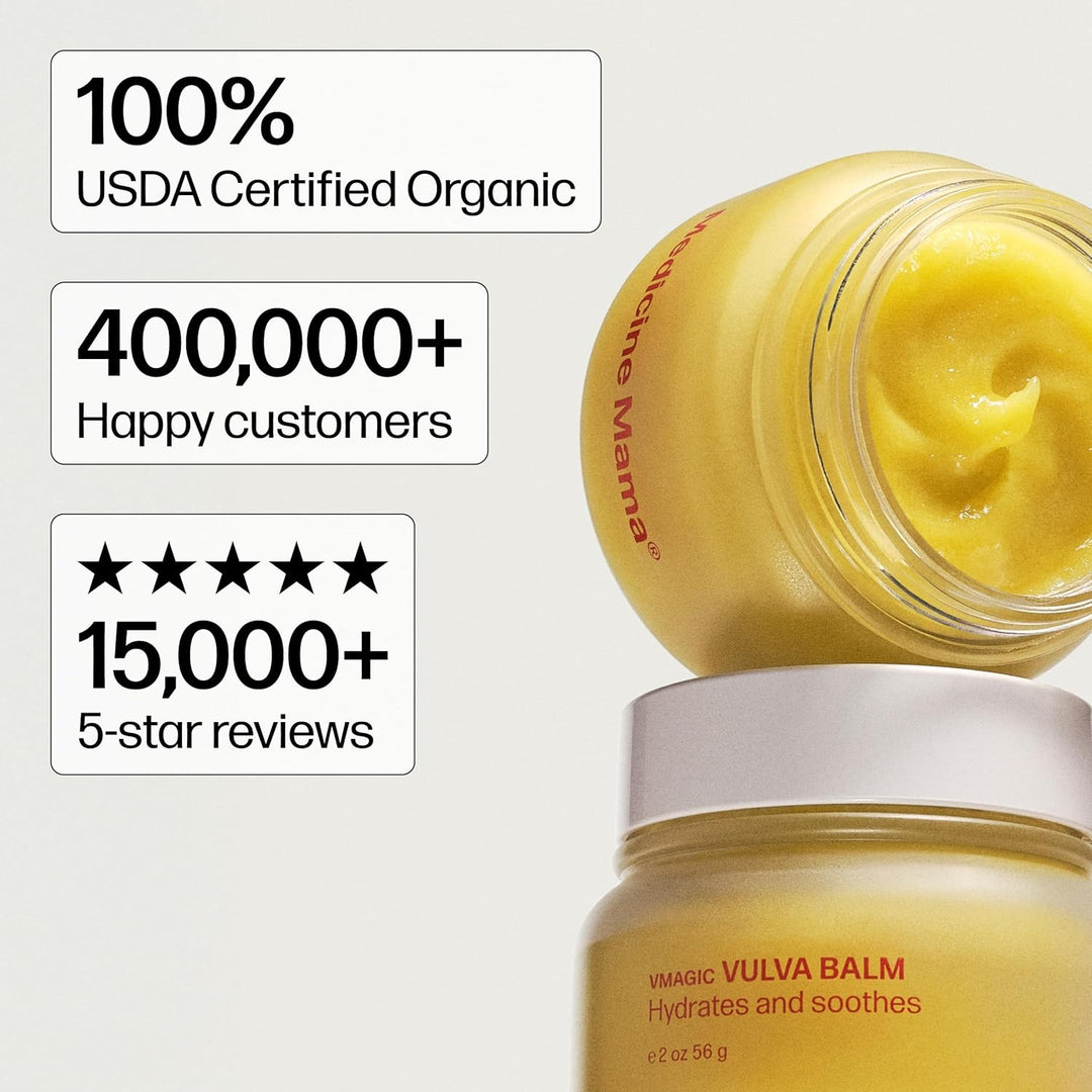 Mama Vmagic Organic Vulva Balm - Intimate Moisturizer & Dryness Relief (2 oz)