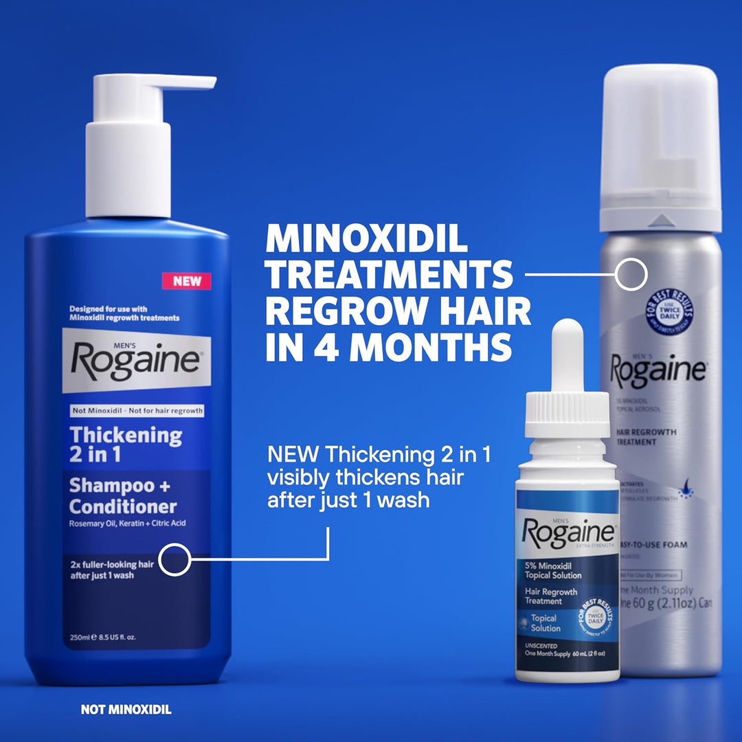 Men’s Rogaine Extra Strength 5% Minoxidil Topical Solution (3 Month Supply)